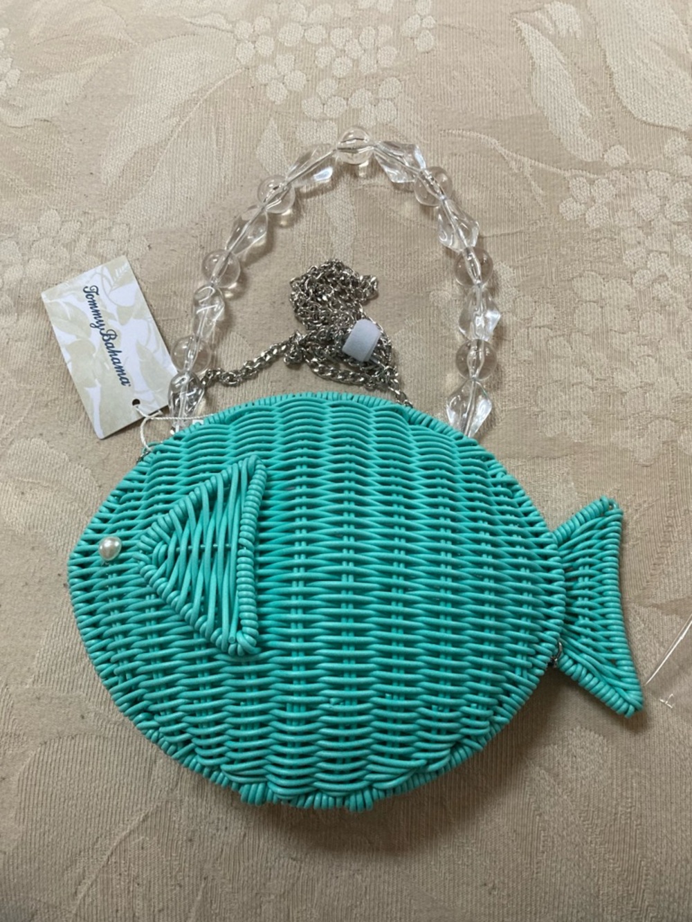 Tommy Bahama - woven Fish Bag - crossbody/shoulder or clutch - NWT